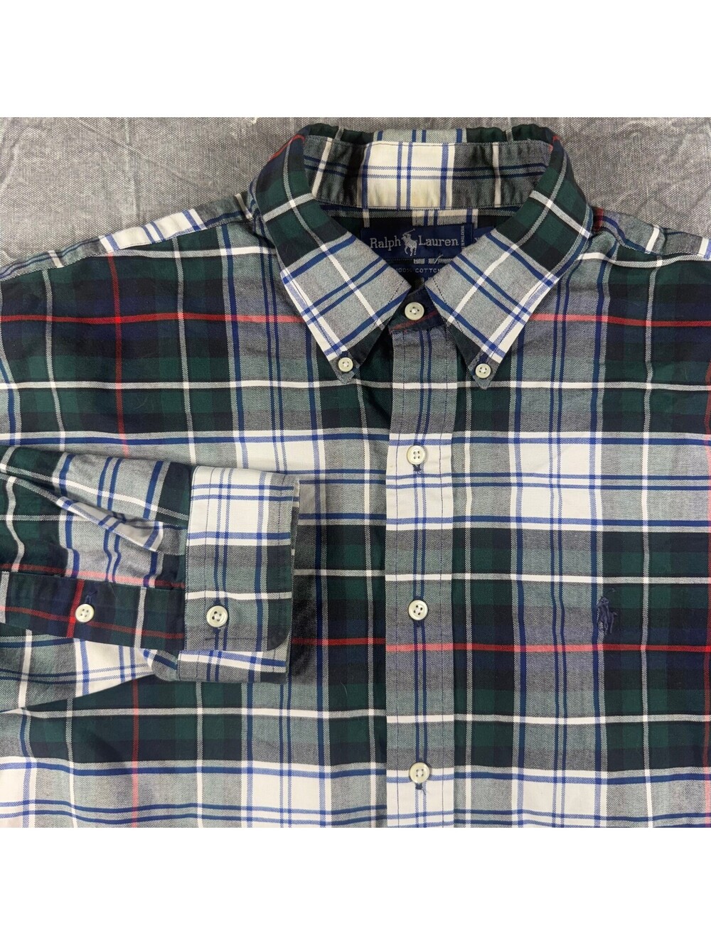 Ralph Lauren Shirt Men's 2XL Multicolor Plaid Button Down